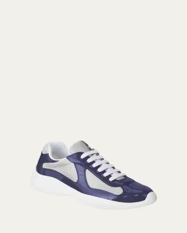 Prada Men's America's Cup Patent Leather Sneakers | Thumbnail 4 Prada Men's America's Cup Patent Leather Sneakers | Thumbnail 4