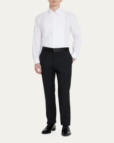 Charvet Men's Pique-Bib French Cuff Dress Shirt | Thumbnail 2 Charvet Men's Pique-Bib French Cuff Dress Shirt | Thumbnail 2