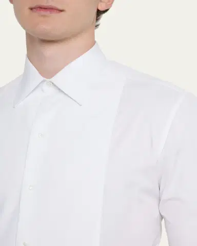 Charvet Men's Pique-Bib French Cuff Dress Shirt | Thumbnail 5 Charvet Men's Pique-Bib French Cuff Dress Shirt | Thumbnail 5