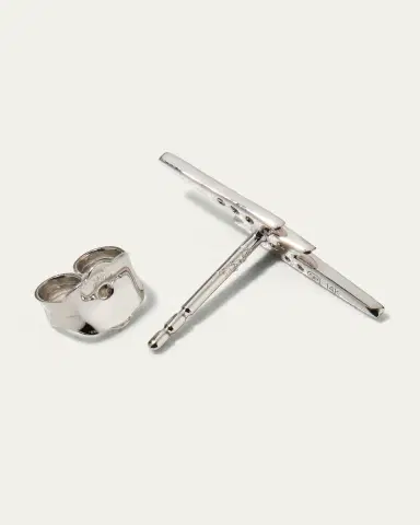 Sydney Evan 14k White Gold Diamond Lightning Bolt Stud Earring, Single | Thumbnail 4 Sydney Evan 14k White Gold Diamond Lightning Bolt Stud Earring, Single | Thumbnail 4