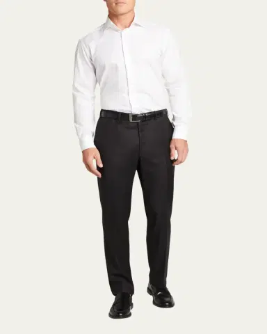Brioni Men's Solid Wool Trousers | Thumbnail 2 Brioni Men's Solid Wool Trousers | Thumbnail 2