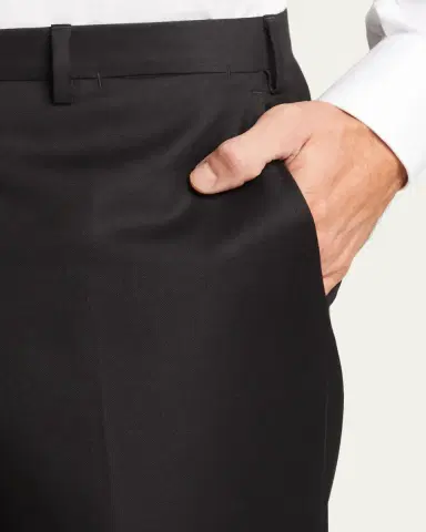 Brioni Men's Solid Wool Trousers | Thumbnail 5 Brioni Men's Solid Wool Trousers | Thumbnail 5
