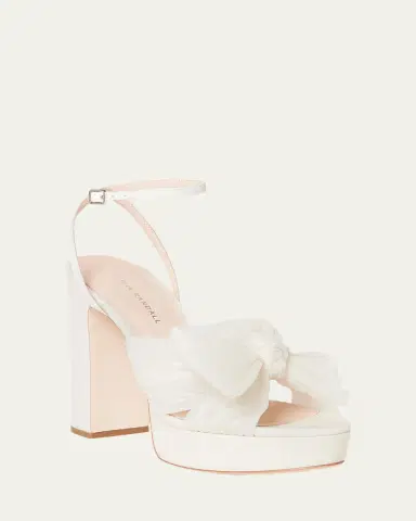 Loeffler Randall Natalia Pleated Knot Ankle-Strap Platform Sandals | Thumbnail 2 Loeffler Randall Natalia Pleated Knot Ankle-Strap Platform Sandals | Thumbnail 2