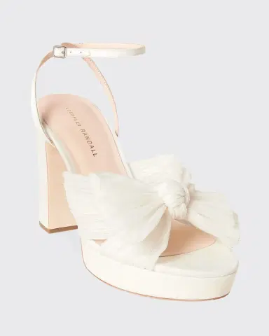 Loeffler Randall Natalia Pleated Knot Ankle-Strap Platform Sandals | Thumbnail 3 Loeffler Randall Natalia Pleated Knot Ankle-Strap Platform Sandals | Thumbnail 3