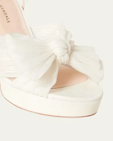 Loeffler Randall Natalia Pleated Knot Ankle-Strap Platform Sandals | Thumbnail 4 Loeffler Randall Natalia Pleated Knot Ankle-Strap Platform Sandals | Thumbnail 4