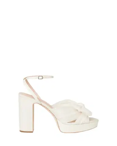 Loeffler Randall Natalia Pleated Knot Ankle-Strap Platform Sandals | Thumbnail 1 Loeffler Randall Natalia Pleated Knot Ankle-Strap Platform Sandals | Thumbnail 1