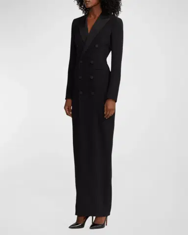 Ralph Lauren Collection Kristian Double-Breasted Evening Dress | Thumbnail 3 Ralph Lauren Collection Kristian Double-Breasted Evening Dress | Thumbnail 3