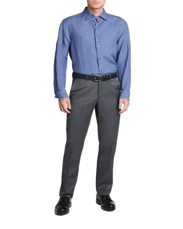 Men's Solid Linen Sport Shirt Men's Solid Linen Sport Shirt