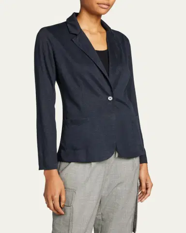 MAJESTIC FILATURES Stretch Linen One-Button Blazer | Thumbnail 4 MAJESTIC FILATURES Stretch Linen One-Button Blazer | Thumbnail 4