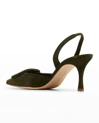 Manolo Blahnik Maysli Suede Bow Slingback Pumps | Thumbnail 2 Manolo Blahnik Maysli Suede Bow Slingback Pumps | Thumbnail 2