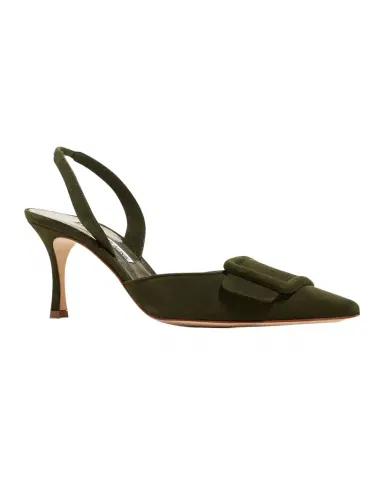 Manolo Blahnik Maysli Suede Bow Slingback Pumps | Thumbnail 1 Manolo Blahnik Maysli Suede Bow Slingback Pumps | Thumbnail 1