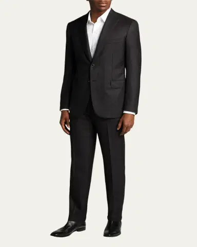 Brioni Men's Brunico Essential Virgin Wool Two-Piece Suit | Thumbnail 2 Brioni Men's Brunico Essential Virgin Wool Two-Piece Suit | Thumbnail 2