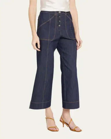Cinq à Sept Benji Wide-Leg Denim Pants | Thumbnail 4 Cinq à Sept Benji Wide-Leg Denim Pants | Thumbnail 4