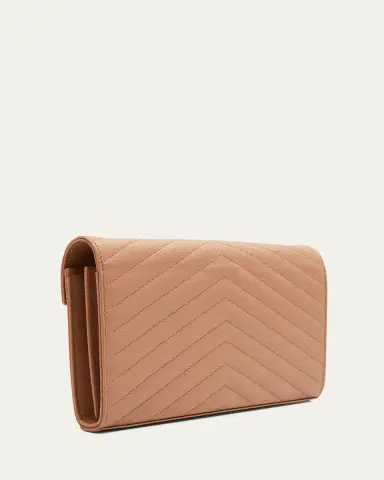 Saint Laurent YSL Monogram Large Wallet on Chain in Grained Leather | Thumbnail 15 Saint Laurent YSL Monogram Large Wallet on Chain in Grained Leather | Thumbnail 15