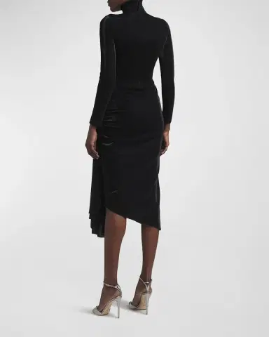 Giorgio Armani Draped Iridescent Jersey Midi Dress | Thumbnail 3 Giorgio Armani Draped Iridescent Jersey Midi Dress | Thumbnail 3