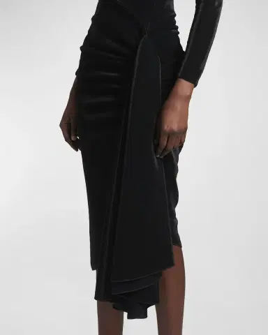 Giorgio Armani Draped Iridescent Jersey Midi Dress | Thumbnail 4 Giorgio Armani Draped Iridescent Jersey Midi Dress | Thumbnail 4