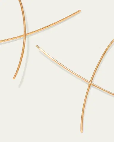 Lana 14K Gold Large Upside Down Hoops with Diamonds | Thumbnail 4 Lana 14K Gold Large Upside Down Hoops with Diamonds | Thumbnail 4