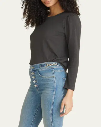 Veronica Beard Mason Long-Sleeve Baseball Tee | Thumbnail 4 Veronica Beard Mason Long-Sleeve Baseball Tee | Thumbnail 4