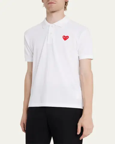 Comme des Garcons Men's Polo Shirt with Heart | Thumbnail 4 Comme des Garcons Men's Polo Shirt with Heart | Thumbnail 4