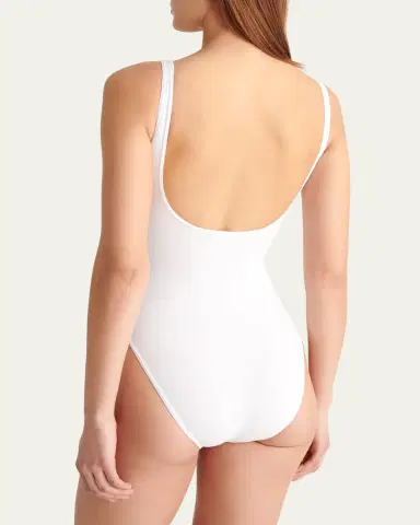 ERES Asia Scoop-Neck One-Piece Swimsuit with Waistband Detail | Thumbnail 3 ERES Asia Scoop-Neck One-Piece Swimsuit with Waistband Detail | Thumbnail 3
