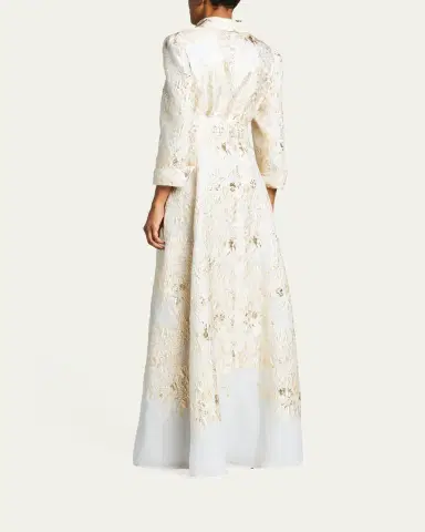Rickie Freeman for Teri Jon Metallic Brocade Shirtdress Gown | Thumbnail 3 Rickie Freeman for Teri Jon Metallic Brocade Shirtdress Gown | Thumbnail 3