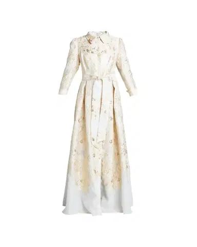 Rickie Freeman for Teri Jon Metallic Brocade Shirtdress Gown | Thumbnail 1 Rickie Freeman for Teri Jon Metallic Brocade Shirtdress Gown | Thumbnail 1