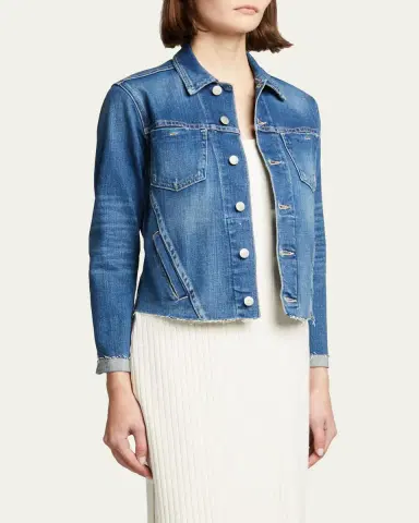 L'Agence Janelle Slim Raw-Edge Jacket | Thumbnail 4 L'Agence Janelle Slim Raw-Edge Jacket | Thumbnail 4