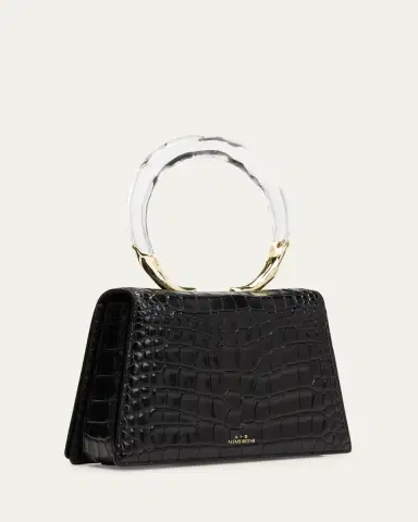 ALEXIS BITTAR Lucite Quad Croc-Embossed Top-Handle Bag | Thumbnail 3 ALEXIS BITTAR Lucite Quad Croc-Embossed Top-Handle Bag | Thumbnail 3