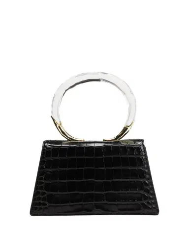 ALEXIS BITTAR Lucite Quad Croc-Embossed Top-Handle Bag | Thumbnail 1 ALEXIS BITTAR Lucite Quad Croc-Embossed Top-Handle Bag | Thumbnail 1