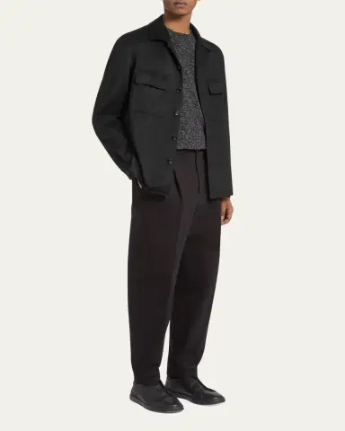 Zegna Men's Cashmere Overshirt | Thumbnail 2 Zegna Men's Cashmere Overshirt | Thumbnail 2
