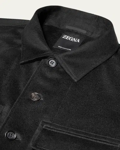 Zegna Men's Cashmere Overshirt | Thumbnail 5 Zegna Men's Cashmere Overshirt | Thumbnail 5