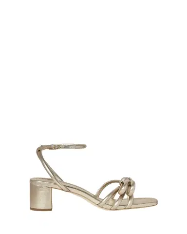Loeffler Randall Mikel Metallic Bow Ankle-Strap Sandals | Thumbnail 1 Loeffler Randall Mikel Metallic Bow Ankle-Strap Sandals | Thumbnail 1