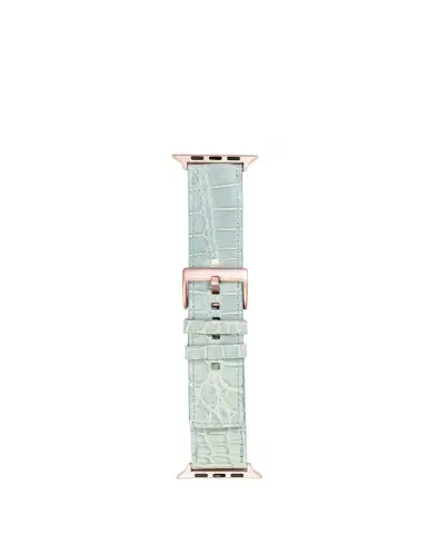 Abas Men's Apple Watch Alligator Watch Strap, Rose Gold Finish | Thumbnail 1 Abas Men's Apple Watch Alligator Watch Strap, Rose Gold Finish | Thumbnail 1
