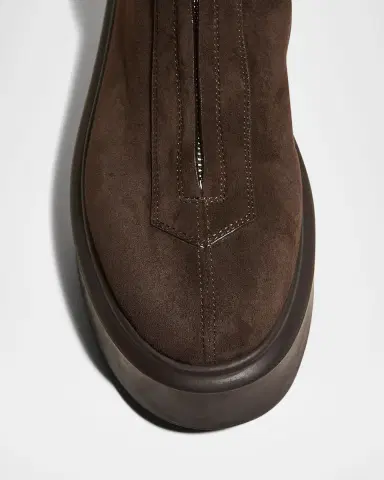 The Row Suede Zip Moto Booties | Thumbnail 4 The Row Suede Zip Moto Booties | Thumbnail 4