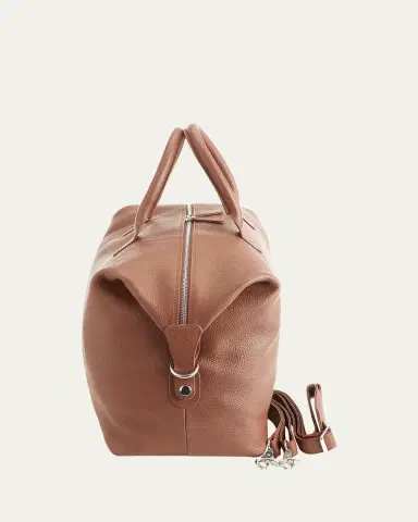 Royce New York Monogrammed Leather Duffel Bag with Suitcase Handle Strap | Thumbnail 3 Royce New York Monogrammed Leather Duffel Bag with Suitcase Handle Strap | Thumbnail 3