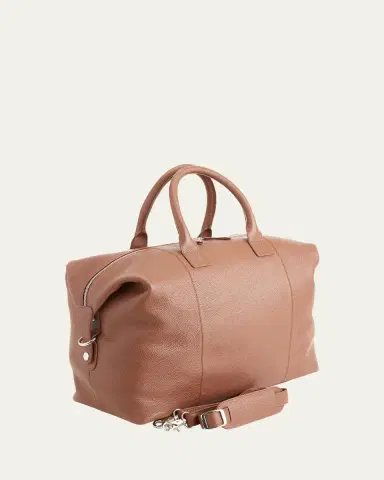 Royce New York Monogrammed Leather Duffel Bag with Suitcase Handle Strap | Thumbnail 4 Royce New York Monogrammed Leather Duffel Bag with Suitcase Handle Strap | Thumbnail 4