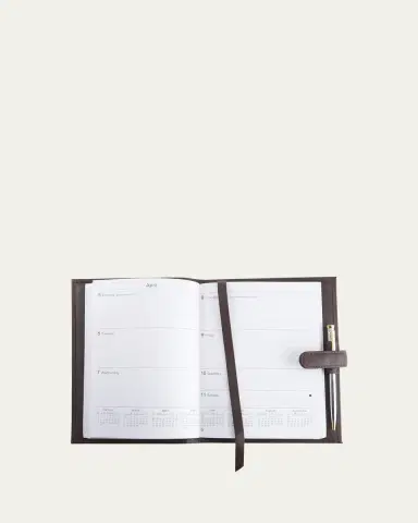Royce New York Monogrammed Executive Weekly Leather Calendar Planner, Personalized | Thumbnail 3 Royce New York Monogrammed Executive Weekly Leather Calendar Planner, Personalized | Thumbnail 3
