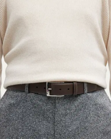 Simonnot Godard Men's Lagun Grained Leather Belt, 40mm | Thumbnail 2 Simonnot Godard Men's Lagun Grained Leather Belt, 40mm | Thumbnail 2
