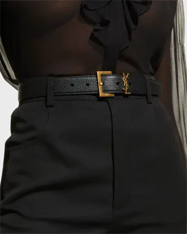 Saint Laurent YSL Calf Leather Belt | Thumbnail 2 Saint Laurent YSL Calf Leather Belt | Thumbnail 2