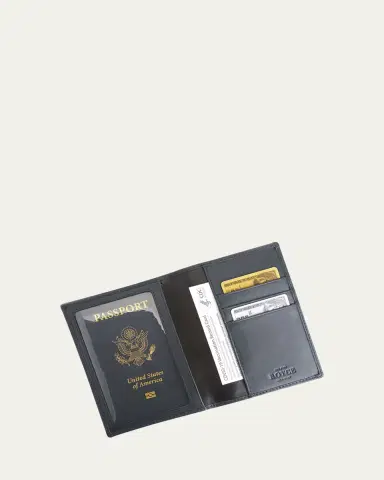 ROYCE New York Personalized Leather RFID-Blocking Passport Wallet with Vaccine Card Pocket | Thumbnail 2 ROYCE New York Personalized Leather RFID-Blocking Passport Wallet with Vaccine Card Pocket | Thumbnail 2