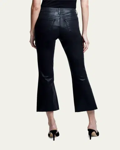 L'Agence Kendra High-Rise Coated Crop Flare Jeans | Thumbnail 3 L'Agence Kendra High-Rise Coated Crop Flare Jeans | Thumbnail 3