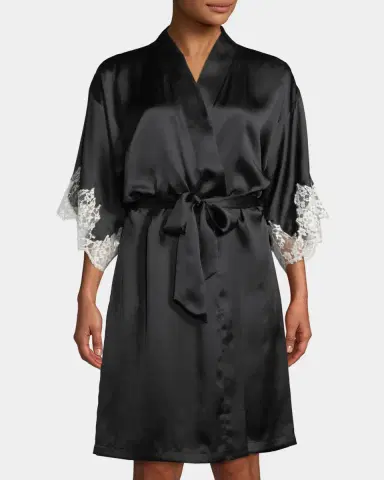 Lise Charmel Splendeur Lace-Trim Silk-Blend Robe | Thumbnail 2 Lise Charmel Splendeur Lace-Trim Silk-Blend Robe | Thumbnail 2