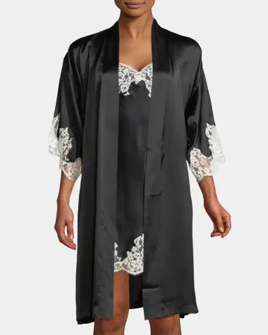 Lise Charmel Splendeur Lace-Trim Silk-Blend Robe | Thumbnail 4 Lise Charmel Splendeur Lace-Trim Silk-Blend Robe | Thumbnail 4