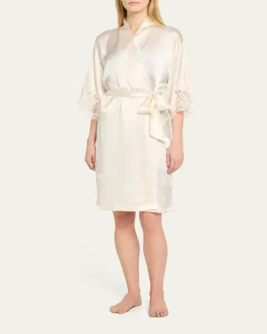 Lise Charmel Splendeur Lace-Trim Silk-Blend Robe | Thumbnail 7 Lise Charmel Splendeur Lace-Trim Silk-Blend Robe | Thumbnail 7