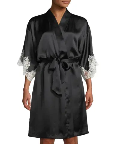 Lise Charmel Splendeur Lace-Trim Silk-Blend Robe | Thumbnail 1 Lise Charmel Splendeur Lace-Trim Silk-Blend Robe | Thumbnail 1