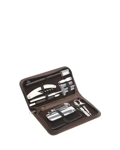 ROYCE New York Monogrammed Leather Travel Grooming Toiletry Kit, Personalized | Thumbnail 1 ROYCE New York Monogrammed Leather Travel Grooming Toiletry Kit, Personalized | Thumbnail 1