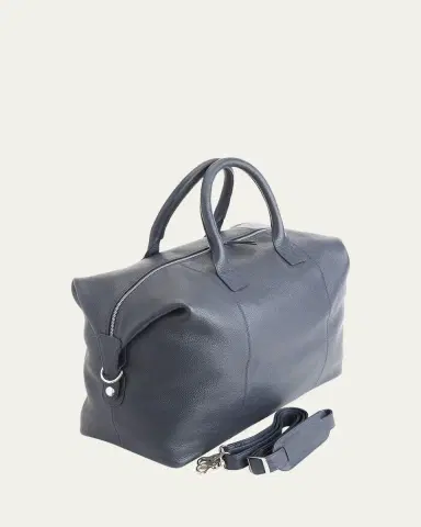Royce New York Monogrammed Leather Duffel Bag with Suitcase Handle Strap | Thumbnail 4 Royce New York Monogrammed Leather Duffel Bag with Suitcase Handle Strap | Thumbnail 4