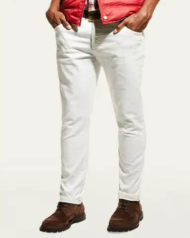 Brunello Cucinelli Men's Bull Denim Skinny-Fit Pants | Thumbnail 4 Brunello Cucinelli Men's Bull Denim Skinny-Fit Pants | Thumbnail 4