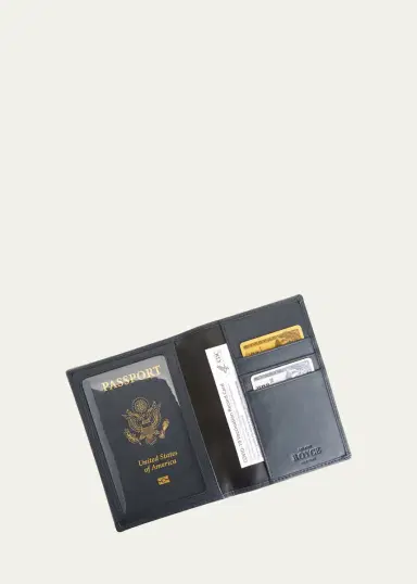 ROYCE New York Personalized Leather RFID-Blocking Passport Wallet with Vaccine Card Pocket | Thumbnail 2 ROYCE New York Personalized Leather RFID-Blocking Passport Wallet with Vaccine Card Pocket | Thumbnail 2