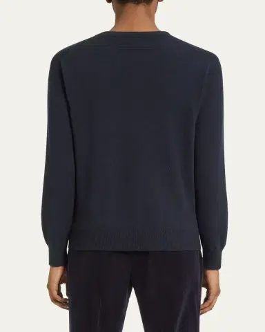 Zegna Men's Cashmere Crewneck Sweater | Thumbnail 2 Zegna Men's Cashmere Crewneck Sweater | Thumbnail 2